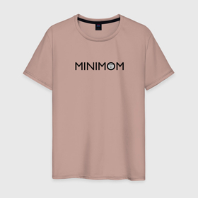 Мужская футболка хлопок с принтом MINIMUM в Екатеринбурге, 100% хлопок | прямой крой, круглый вырез горловины, длина до линии бедер, слегка спущенное плечо. | Тематика изображения на принте: mem | mini | minimalism | minimalist | minimum | y у у | камни | мем | у | ууу | уфф | хуюмбала