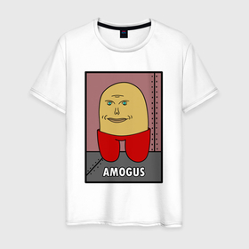 Мужская футболка хлопок с принтом Amogus, Among Us 