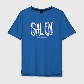 Мужская футболка хлопок Oversize с принтом Salem Massachusetts в Тюмени, 100% хлопок | свободный крой, круглый ворот, “спинка” длиннее передней части | america | usa | witch house | ведьмы | вичхаус | город сша | массачусеттс | мистика | салем | сша | штаты