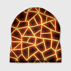 Шапка 3D с принтом Огненная геометрия в Новосибирске, 100% полиэстер | универсальный размер, печать по всей поверхности изделия | 3д | abstract | fire | flame | geometry stripes | neon | polygonal | абстрактная геометрия | геометрические фигуры | линии | мозаика | неон | огонь | орнамент | пламя | полигон | полосы | светящиеся | текстура | треугольники