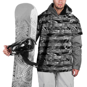 Накидка на куртку 3D с принтом Черно -белый полосатый узор в Новосибирске, 100% полиэстер |  | Тематика изображения на принте: абстрактный | молодежный | монохромный | полосатый узор | полосы | современный | черный и белый