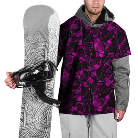 Накидка на куртку 3D с принтом Абстрактный узор цвета фуксия , 100% полиэстер |  | детский | лиловый | молодежный | популярный | современный | темный лиловый | фуксия | черный и бордовый