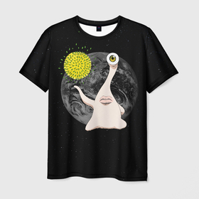 Мужская футболка 3D с принтом Миги в Екатеринбурге, 100% полиэфир | прямой крой, круглый вырез горловины, длина до линии бедер | kiseijuu | migi | parasite | parasyte | миги | паразит