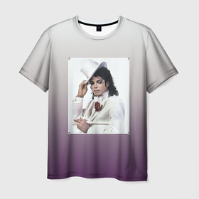 Мужская футболка 3D с принтом Майкл Джексон навсегда в Екатеринбурге, 100% полиэфир | прямой крой, круглый вырез горловины, длина до линии бедер | forever young | michael jackson | король | майкл джексон | поп музыка