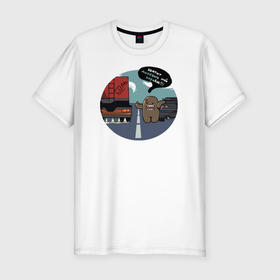 Мужская футболка хлопок Slim с принтом Соль VS JDM в Новосибирске, 92% хлопок, 8% лайкра | приталенный силуэт, круглый вырез ворота, длина до линии бедра, короткий рукав | Тематика изображения на принте: cry | domokun | jdm | nissan | r33 | skyline | дорога | зима | соль