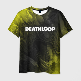 Мужская футболка 3D с принтом Deathloop - Hyperbeast в Екатеринбурге, 100% полиэфир | прямой крой, круглый вырез горловины, длина до линии бедер | death | deathloop | game | games | hyperbeast | loop | дэслуп | дэт | дэтлуп | знак | игра | игры | лого | луп | мертвая | пелтя | символ