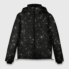Мужская зимняя куртка 3D с принтом Звездная пыль в Новосибирске, верх — 100% полиэстер; подкладка — 100% полиэстер; утеплитель — 100% полиэстер | длина ниже бедра, свободный силуэт Оверсайз. Есть воротник-стойка, отстегивающийся капюшон и ветрозащитная планка. 

Боковые карманы с листочкой на кнопках и внутренний карман на молнии. | Тематика изображения на принте: astronomy | flicker | shine | sky | space | star | starry sky | stars | астрономия | звезда | звездное небо | звездочка | звездочки | звезды | космос | мерцание | мерцающая звезда | мерцающие звезды | небо | сияние