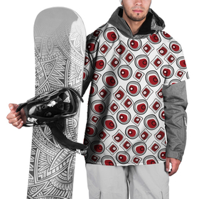 Накидка на куртку 3D с принтом Красно черный узор на белом в Кировске, 100% полиэстер |  | абстрактный узор | детский | красный | красный и черный | модный | ретро | черный