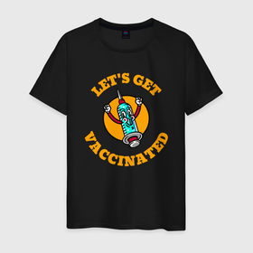 Мужская футболка хлопок с принтом Давай вакцинироваться в Санкт-Петербурге, 100% хлопок | прямой крой, круглый вырез горловины, длина до линии бедер, слегка спущенное плечо. | coronavirus | covid19 | virus | вакцина | вакцинация | вирус | грипп | заражение | здоровье | иммунитет | инфекция | карантин | корона | коронавирус | маска | пандемия | прививка | самоизоляция | спутник