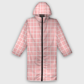 Дождевик унисекс 3D с принтом Клетка волнистая в городе Новоалтайск,  |  | cell | check | geometry | girl | plaid | school | геометрия | девочкам | детям | квадраты | клетка | клеточка | клетчатый | линии | пастельный | полосы | розовая клетка | розовый | текстура | узор в клетку | школа