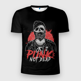 Мужская футболка 3D спортивная с принтом Грозный панк в Новосибирске, 100% полиэстер с улучшенными характеристиками | приталенный силуэт, круглая горловина, широкие плечи, сужается к линии бедра | alternative | music | punk | punks not dead | rock | альтернатива | музыка | панк | панки не умерают | панкс нот дэд | рок