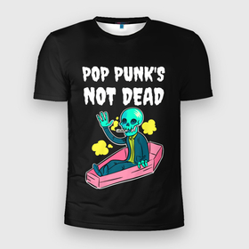 Мужская футболка 3D спортивная с принтом Фанат Поп Панка , 100% полиэстер с улучшенными характеристиками | приталенный силуэт, круглая горловина, широкие плечи, сужается к линии бедра | Тематика изображения на принте: alternative | music | punk | punks not dead | rock | альтернатива | музыка | панк | панки не умерают | панкс нот дэд | рок