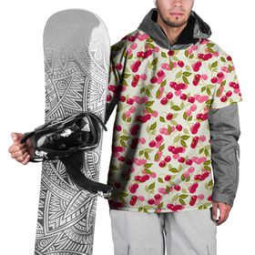 Накидка на куртку 3D с принтом Спелая вишня  в Новосибирске, 100% полиэстер |  | вишня | детский | красные ягоды | летний узор | лето | малышам | ретро | сад | ягоды