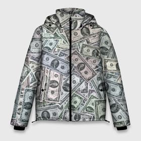 Мужская зимняя куртка 3D с принтом МИЛЛИОНЕР в Екатеринбурге, верх — 100% полиэстер; подкладка — 100% полиэстер; утеплитель — 100% полиэстер | длина ниже бедра, свободный силуэт Оверсайз. Есть воротник-стойка, отстегивающийся капюшон и ветрозащитная планка. 

Боковые карманы с листочкой на кнопках и внутренний карман на молнии. | деньги | доллар | мажер | миллионер | пафос | хайп