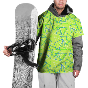 Накидка на куртку 3D с принтом Абстрактный неоновый зеленый в Новосибирске, 100% полиэстер |  | Тематика изображения на принте: абстрактный | геометрический | детский | зеленый | летний | неоновый | ретро | треугольники