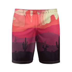 Мужские шорты спортивные с принтом Пустыня в Рязани,  |  | desert | flat | sand | песок | пустыня | солнце