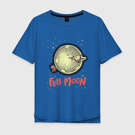 Мужская футболка хлопок Oversize с принтом Full Moon в Кировске, 100% хлопок | свободный крой, круглый ворот, “спинка” длиннее передней части | alien | mars | moon | nasa | астероид | астронавт | астрономия | вселенная | гагарин | галактика | земля | илон маск | комета | космонавт | космос | луна | марс | наса | небо | нло | планета | пришелец | ракета