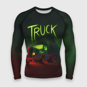 Мужской рашгард 3D с принтом Truck neon в Тюмени,  |  | truck | trucks | грузовик | грузовики | дальнобои | дальнобой | дальнобойщик | фура | фуры