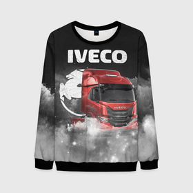 Мужской свитшот 3D с принтом Iveco truck в Екатеринбурге, 100% полиэстер с мягким внутренним слоем | круглый вырез горловины, мягкая резинка на манжетах и поясе, свободная посадка по фигуре | iveco | iveco truck | iveco грузовик | truck | trucks | грузовик | грузовики | дальнобои | дальнобой | дальнобойщик | ивеко | ивеко грузовик | фура | фуры