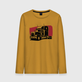 Мужской лонгслив хлопок с принтом Truck red в Тюмени, 100% хлопок |  | truck | trucks | грузовик | грузовики | дальнобои | дальнобой | дальнобойщик | фура | фуры