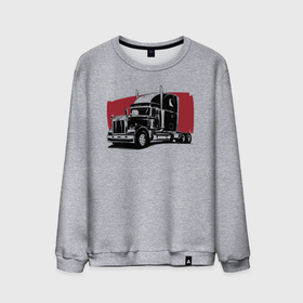 Мужской свитшот хлопок с принтом Truck red в Тюмени, 100% хлопок |  | truck | trucks | грузовик | грузовики | дальнобои | дальнобой | дальнобойщик | фура | фуры