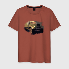 Мужская футболка хлопок с принтом Truck art в Петрозаводске, 100% хлопок | прямой крой, круглый вырез горловины, длина до линии бедер, слегка спущенное плечо. | truck | trucks | грузовик | грузовики | дальнобои | дальнобой | дальнобойщик | фура | фуры