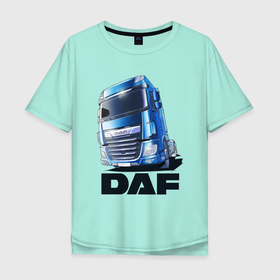 Мужская футболка хлопок Oversize с принтом Daf Truck , 100% хлопок | свободный крой, круглый ворот, “спинка” длиннее передней части | truck | trucks | грузовик | грузовики | дальнобои | дальнобой | дальнобойщик | фура | фуры