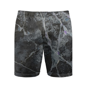 Мужские шорты спортивные с принтом Лунный камень в Белгороде,  |  | Тематика изображения на принте: art | бетон | булыжник | луна | текстура | трещина