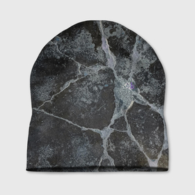 Шапка 3D с принтом Лунный камень в Петрозаводске, 100% полиэстер | универсальный размер, печать по всей поверхности изделия | art | бетон | булыжник | луна | текстура | трещина