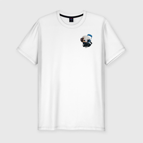 Мужская футболка хлопок Slim с принтом Плачущий Синдзи в Новосибирске, 92% хлопок, 8% лайкра | приталенный силуэт, круглый вырез ворота, длина до линии бедра, короткий рукав | evangelion | евангелион | синдзи