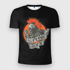 Мужская футболка 3D спортивная с принтом Punk Rock , 100% полиэстер с улучшенными характеристиками | приталенный силуэт, круглая горловина, широкие плечи, сужается к линии бедра | alternative | music | punk | punks not dead | rock | альтернатива | музыка | панк | панки не умерают | панкс нот дэд | рок