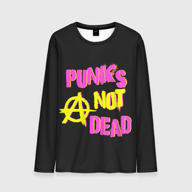 Мужской лонгслив 3D с принтом Панк анархия в Кировске, 100% полиэстер | длинные рукава, круглый вырез горловины, полуприлегающий силуэт | alternative | music | punk | punks not dead | rock | альтернатива | музыка | панк | панки не умерают | панкс нот дэд | рок