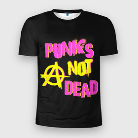 Мужская футболка 3D спортивная с принтом Панк анархия , 100% полиэстер с улучшенными характеристиками | приталенный силуэт, круглая горловина, широкие плечи, сужается к линии бедра | alternative | music | punk | punks not dead | rock | альтернатива | музыка | панк | панки не умерают | панкс нот дэд | рок