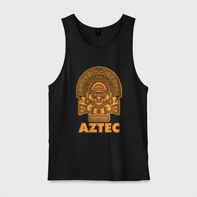 Мужская майка хлопок с принтом Aztec Ацтеки в Тюмени, 100% хлопок |  | Тематика изображения на принте: ацтеки | ацтекская империя | индеец | индейцы | символ | фигурка