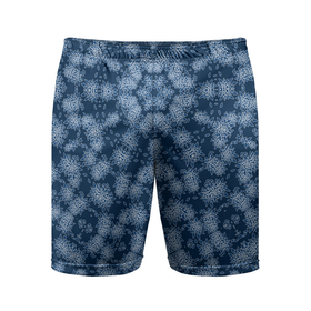 Мужские шорты спортивные с принтом Модный  абстрактный узор  в Петрозаводске,  |  | калейдоскоп | летний | модный | молодежный | пляжный рисунок | синий | современный | цветочный орнамент
