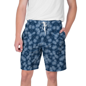 Мужские шорты 3D с принтом Модный  абстрактный узор  в Тюмени,  полиэстер 100% | прямой крой, два кармана без застежек по бокам. Мягкая трикотажная резинка на поясе, внутри которой широкие завязки. Длина чуть выше колен | калейдоскоп | летний | модный | молодежный | пляжный рисунок | синий | современный | цветочный орнамент