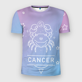 Мужская футболка 3D спортивная с принтом Знак Рак , 100% полиэстер с улучшенными характеристиками | приталенный силуэт, круглая горловина, широкие плечи, сужается к линии бедра | zodiac | гороскоп | знак | зодиак | рак | созвездие