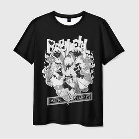 Мужская футболка 3D с принтом Baby Metal Negative в Тюмени, 100% полиэфир | прямой крой, круглый вырез горловины, длина до линии бедер | alternative | baby metal | babymetal | metall | music | rock | альтернатива | каваий метал | металл | моа кикути | музыка | рок | судзука накамото | юи мидзуно
