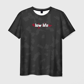 Мужская футболка 3D с принтом Низкая жизнь в Санкт-Петербурге, 100% полиэфир | прямой крой, круглый вырез горловины, длина до линии бедер | camo | everyday | gray | low life | красный | лето | низкая жызнь