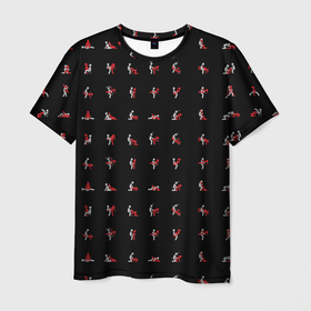 Мужская футболка 3D с принтом Камасутра , 100% полиэфир | прямой крой, круглый вырез горловины, длина до линии бедер | love | двое | любовь | пара