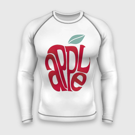 Мужской рашгард 3D с принтом Красное яблочко в Белгороде,  |  | apple | red apple | красное яблоко | фруктовое | фруктовый | фрукты | яблоко | яблони | яблоня