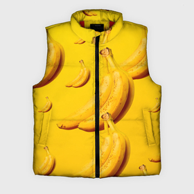 Мужской жилет утепленный 3D с принтом Банановый рай в Белгороде,  |  | банановый | бананы | желтый | кожура | фрукты