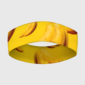 Повязка на голову 3D с принтом Банановый рай в Новосибирске,  |  | банановый | бананы | желтый | кожура | фрукты