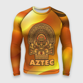 Мужской рашгард 3D с принтом Aztec Ацтеки ,  |  | Тематика изображения на принте: ацтеки | ацтекская империя | индеец | индейцы | символ | фигурка
