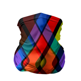 Бандана-труба 3D с принтом Симметрия красок в Екатеринбурге, 100% полиэстер, ткань с особыми свойствами — Activecool | плотность 150‒180 г/м2; хорошо тянется, но сохраняет форму | арт | красочность | прямоугольник | симметрия | цвета