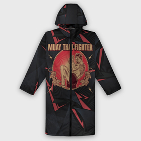 Дождевик унисекс 3D с принтом MUAY THAI FIGHTER в Ухте,  |  | fighter | muay thai | боец | драки | карате | муай тай | мутай