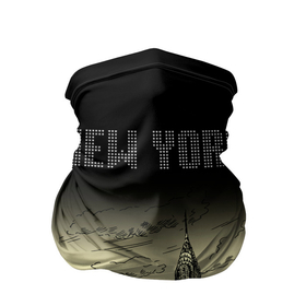 Бандана-труба 3D с принтом Нью-Йорк в Екатеринбурге, 100% полиэстер, ткань с особыми свойствами — Activecool | плотность 150‒180 г/м2; хорошо тянется, но сохраняет форму | Тематика изображения на принте: new york | город | путешествие | рисунок | сша | туризм