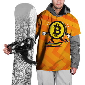 Накидка на куртку 3D с принтом Биткоин на скейте в Курске, 100% полиэстер |  | bitcoin | альткоин | битки | биткоин | биток | крипта | криптовалюта | монета | сатоши