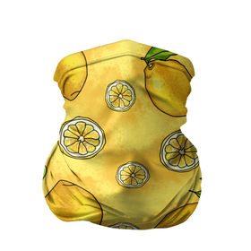 Бандана-труба 3D с принтом Лимончик в Екатеринбурге, 100% полиэстер, ткань с особыми свойствами — Activecool | плотность 150‒180 г/м2; хорошо тянется, но сохраняет форму | вечеринка | другу | еда | лимон | подруге | фрукты
