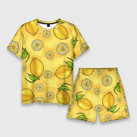 Мужской костюм с шортами 3D с принтом Лимончик в Кировске,  |  | вечеринка | другу | еда | лимон | подруге | фрукты